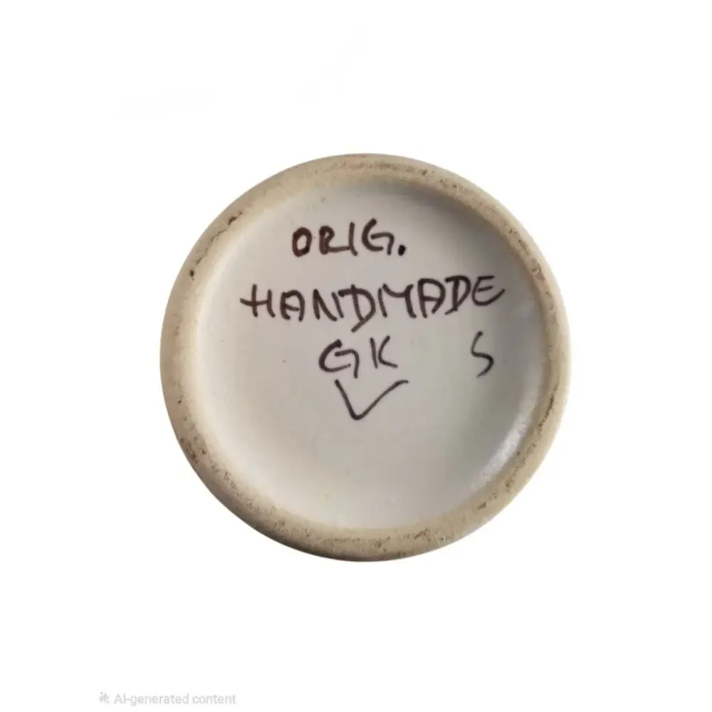 Vintage Gmundner Keramik Austria Hand Painted Folk Art Tumblers Set of 3